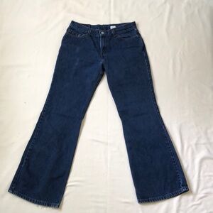 Vintage Levi’s 514 Super Low Flared Leg Dark Wash Jean